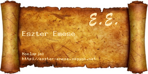 Eszter Emese névjegykártya
